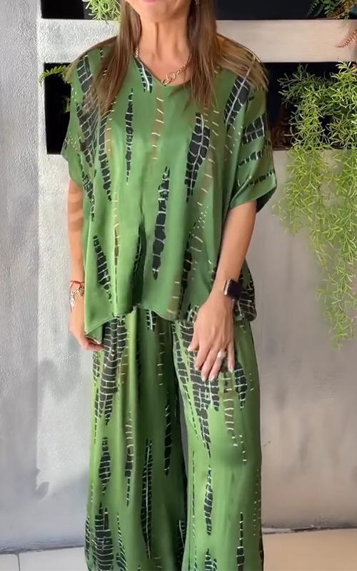 Women's Casual Printed Two-Piece Set - Effortless Style and Comfort