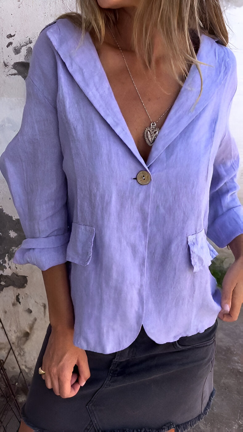 Women's Lightweight Retro-Inspired Blazer - Polished & Comfortable