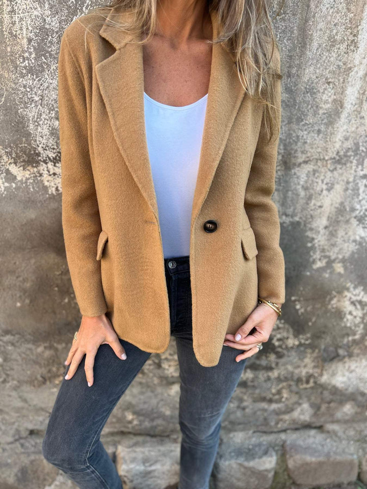Women's One-Button Blazer - Effortless Style for Day to Night