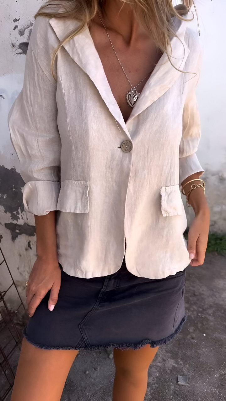 Women's Lightweight Retro-Inspired Blazer - Polished & Comfortable