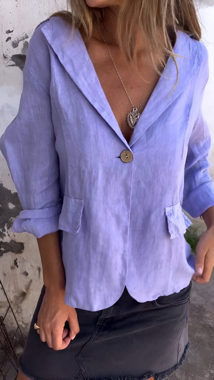 Women's Lightweight Retro-Inspired Blazer - Polished & Comfortable