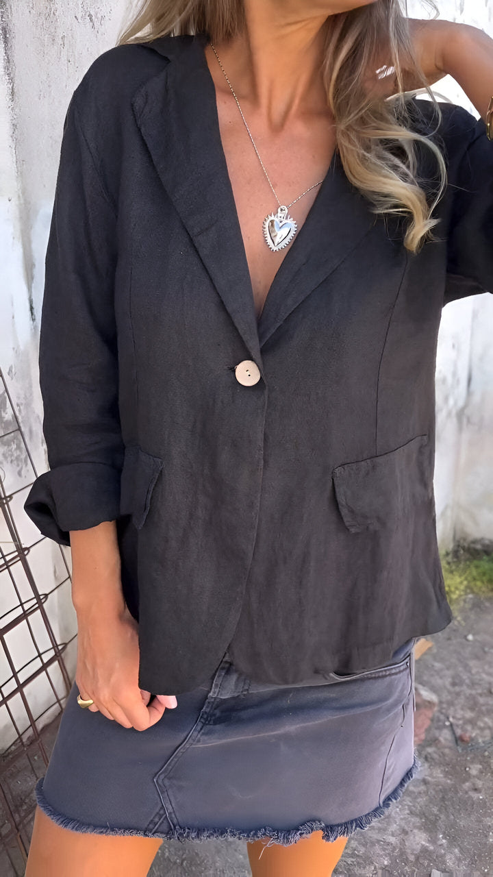 Women's Lightweight Retro-Inspired Blazer - Polished & Comfortable
