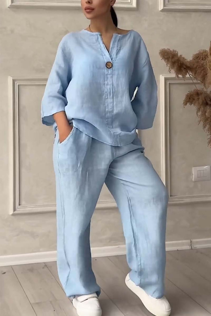 Women's Relaxed Two-Piece Lounge Set - Effortless Comfort