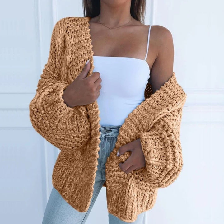 Women's Chunky Knit Open Cardigan - Cozy Layering Essential