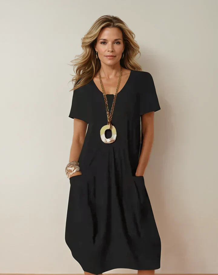 Women's Simple Casual Flow Dress - Everyday Comfort and Style