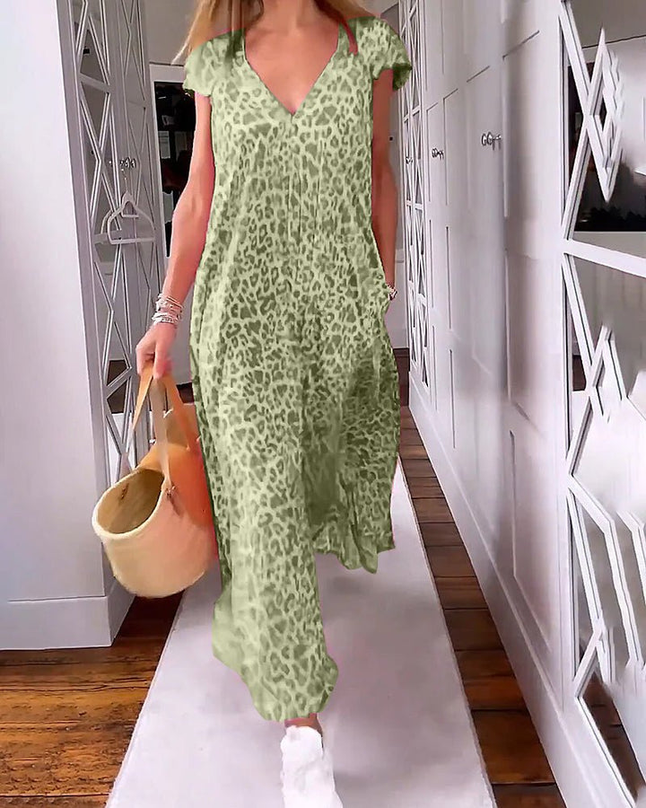 Women's Printed Relaxed Maxi Dress - Breezy Everyday Style