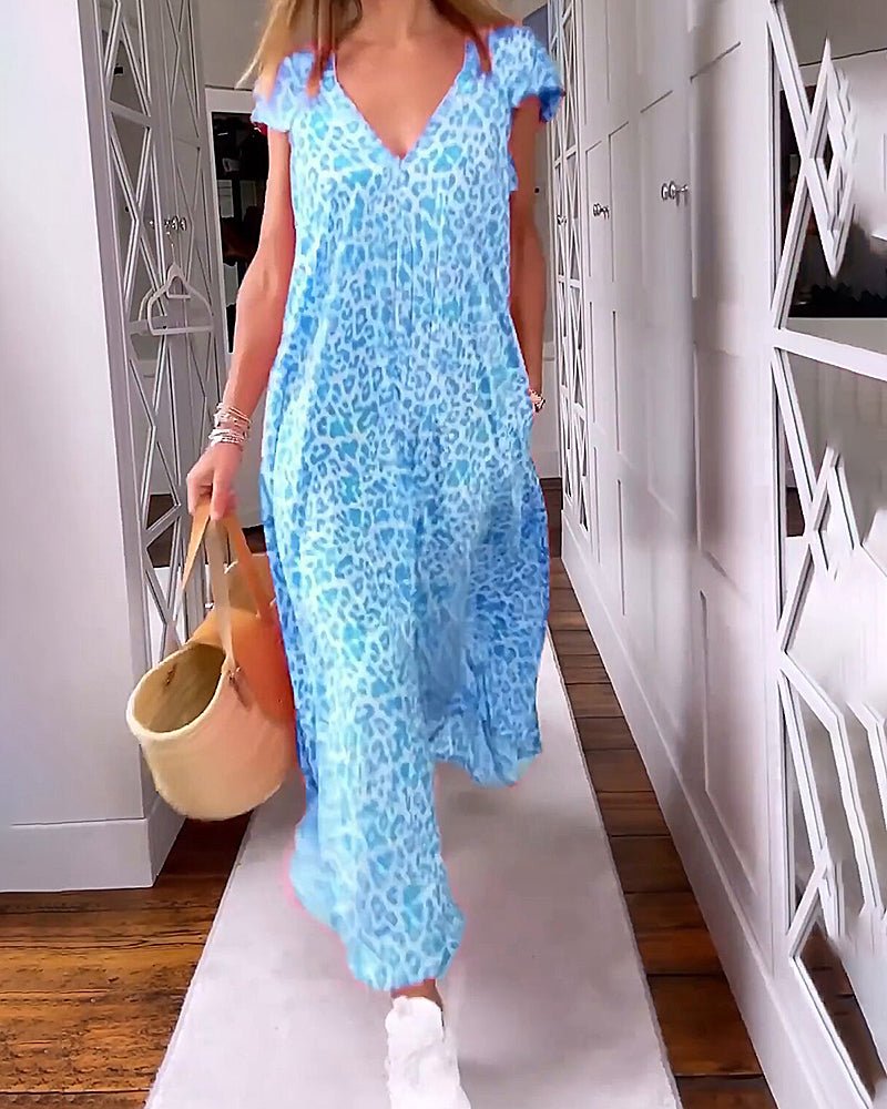 Women's Printed Relaxed Maxi Dress - Breezy Everyday Style