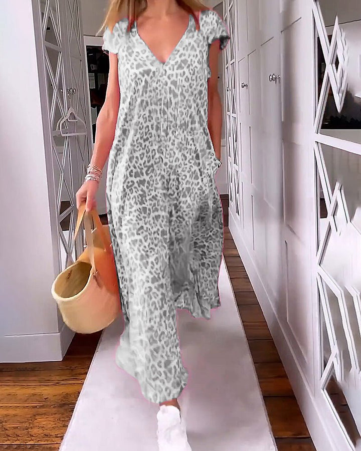 Women's Printed Relaxed Maxi Dress - Breezy Everyday Style