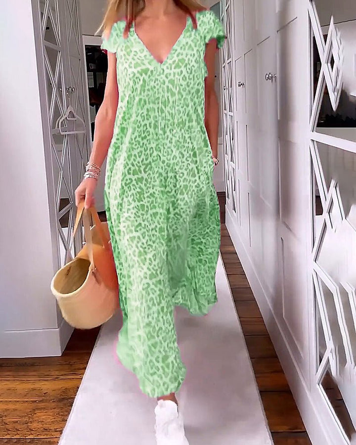 Women's Printed Relaxed Maxi Dress - Breezy Everyday Style