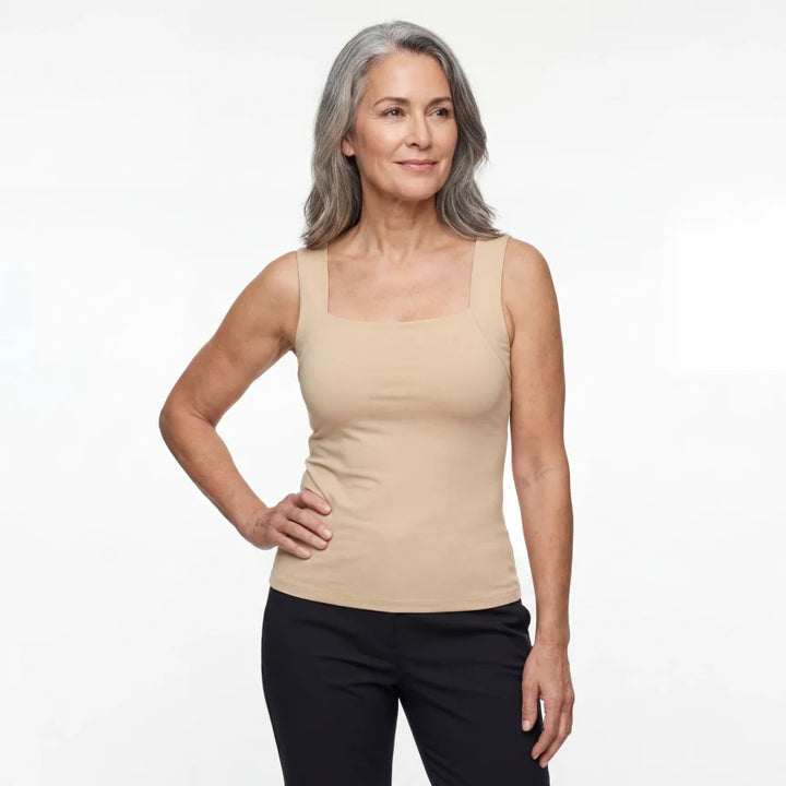 Women's Built-In Bra Support Tank Top – Wireless Comfort Vest – view 8