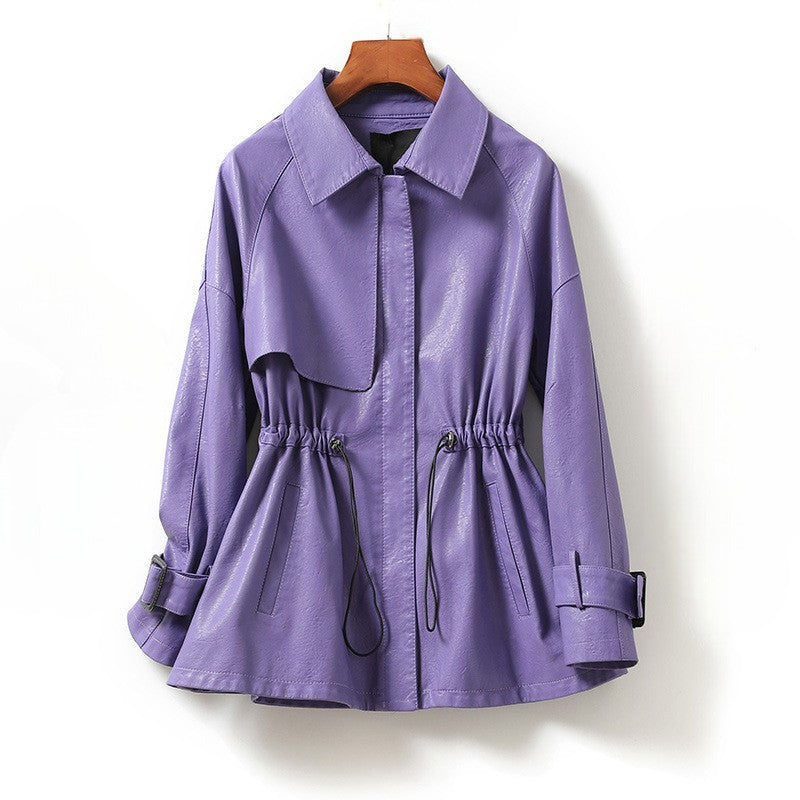 Geneva Cinched Leather Jacket