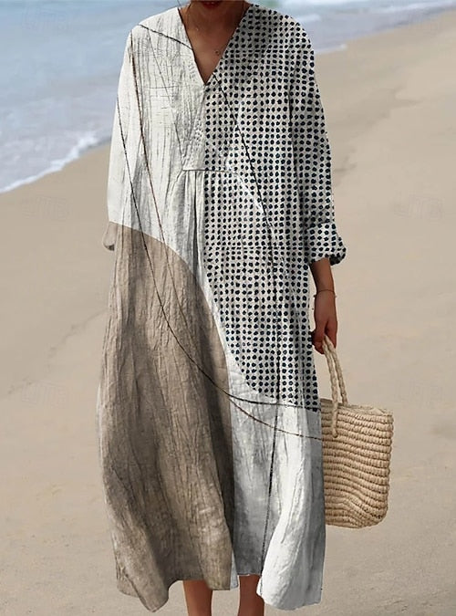 Women's Artist-Inspired Cotton Dress - Breezy Summer Style