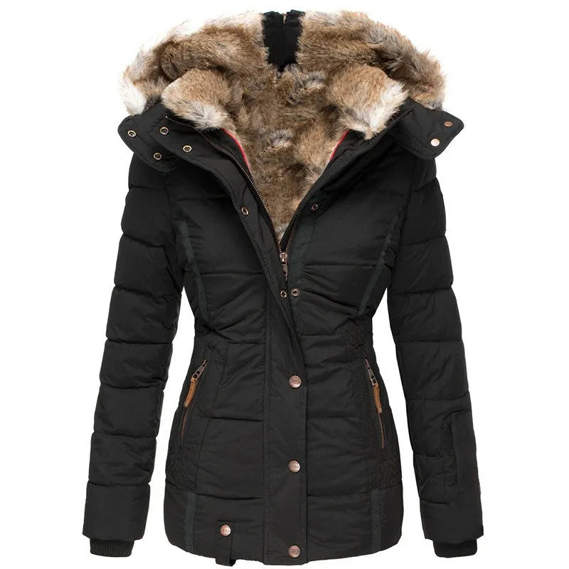Women's Faux Fur Winter Coat - Cozy Elegance for Chilly Days