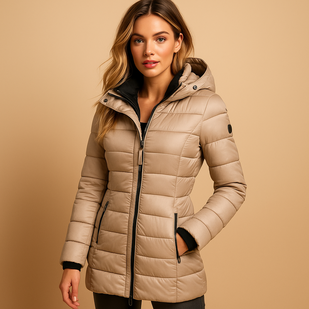 Women's Quilted Hooded Puffer Coat - Winter Essential