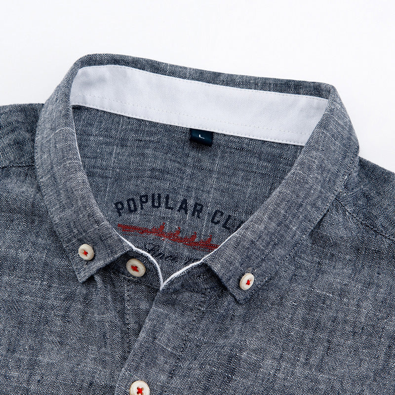 Men's Linen Casual Shirt – Breathable Warm-Weather Summer Shirt