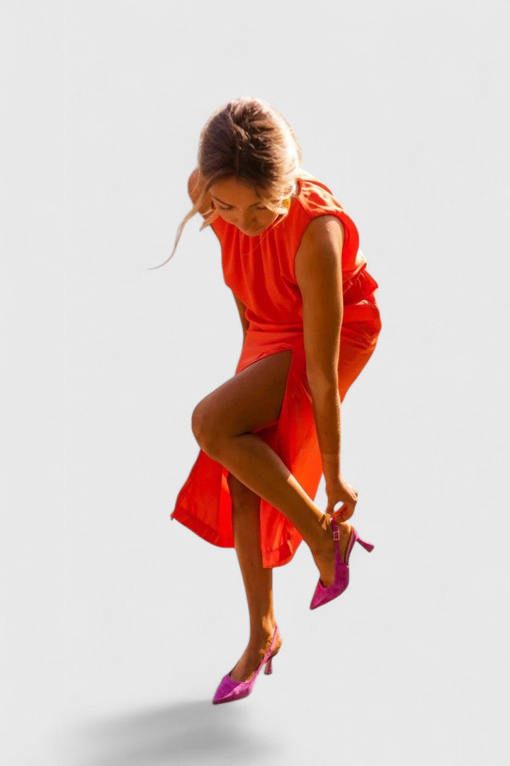 Women's Comfortable Midi Dress - Effortless Summer Elegance