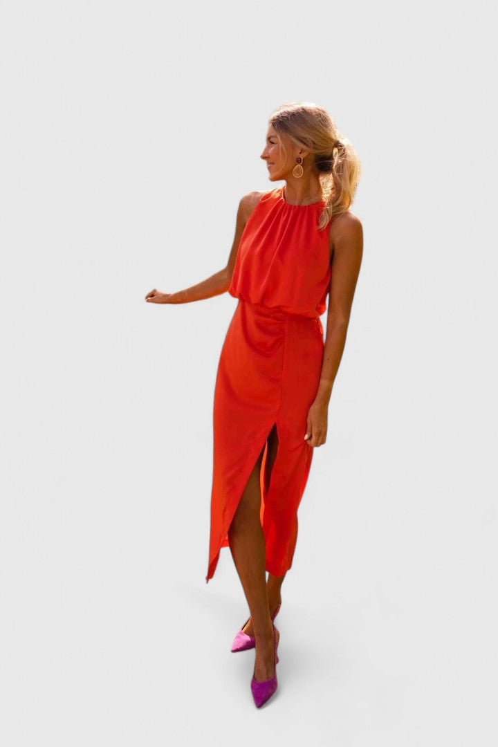 Women's Comfortable Midi Dress - Effortless Summer Elegance