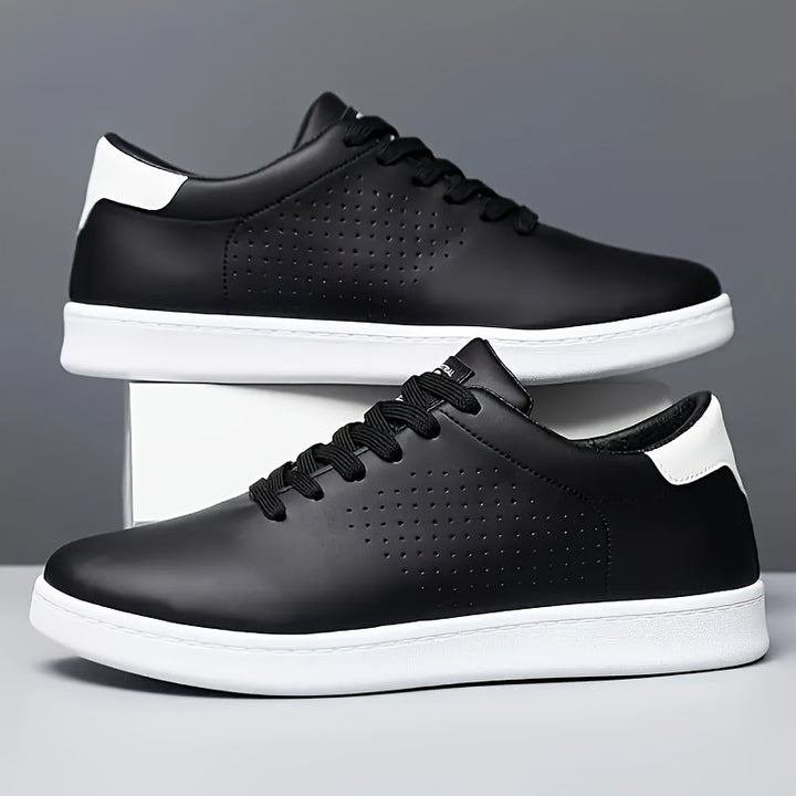 Men's Perforated Court Trainers – Minimalist Everyday Sneakers