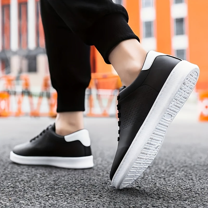 Men's Perforated Court Trainers – Minimalist Everyday Sneakers