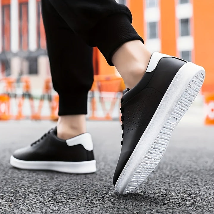 Men's Perforated Court Trainers – Minimalist Everyday Sneakers