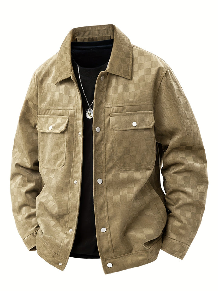 Antwerp Checkered Suede Jacket