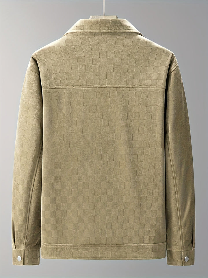 Antwerp Checkered Suede Jacket