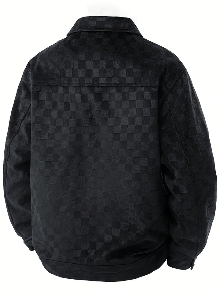 Antwerp Checkered Suede Jacket