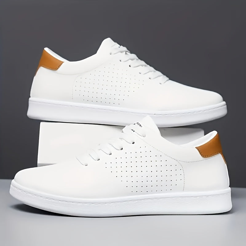 Men's Perforated Court Trainers – Minimalist Everyday Sneakers