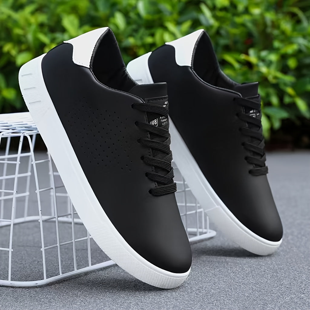 Men's Perforated Court Trainers – Minimalist Everyday Sneakers