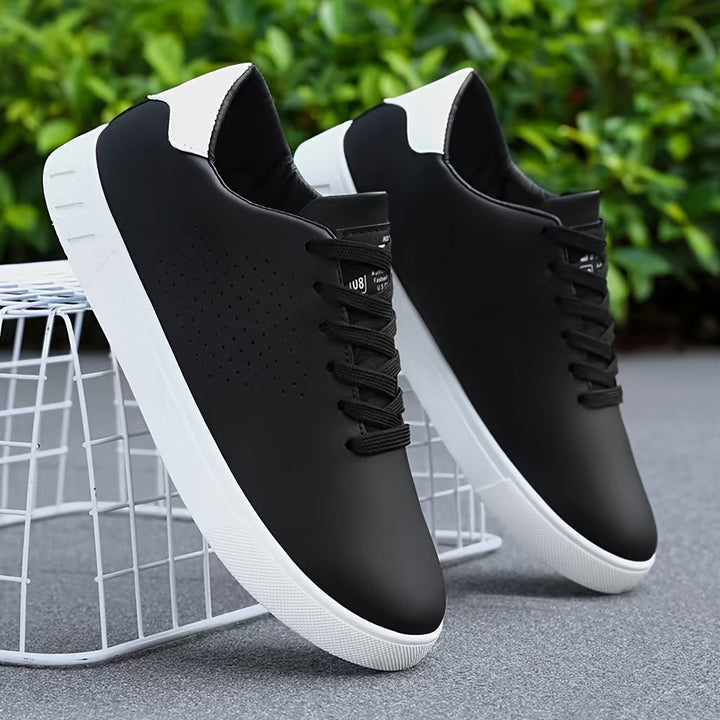 Men's Perforated Court Trainers – Minimalist Everyday Sneakers