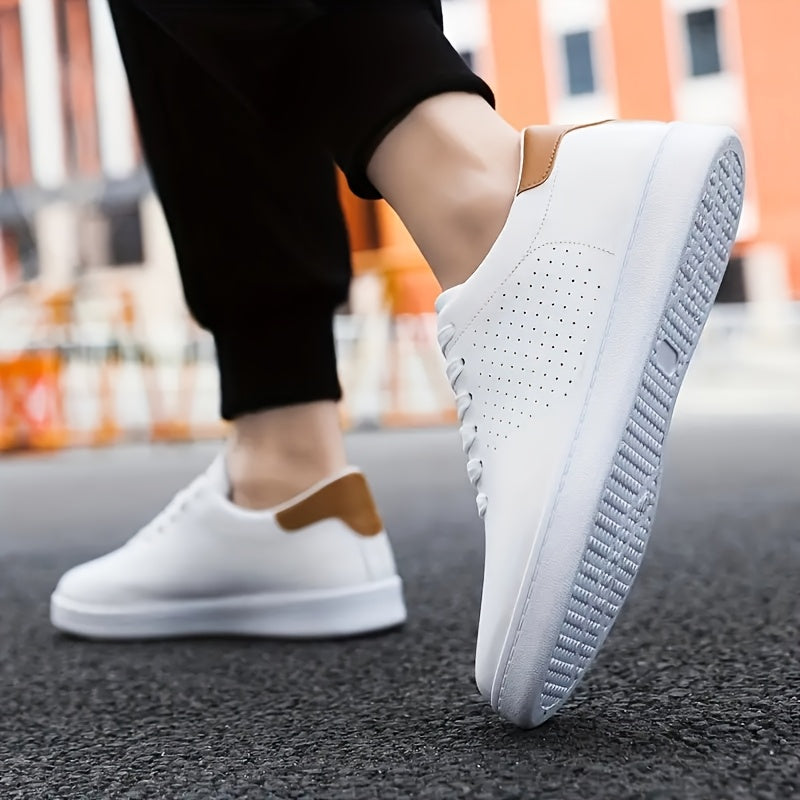 Men's Perforated Court Trainers – Minimalist Everyday Sneakers