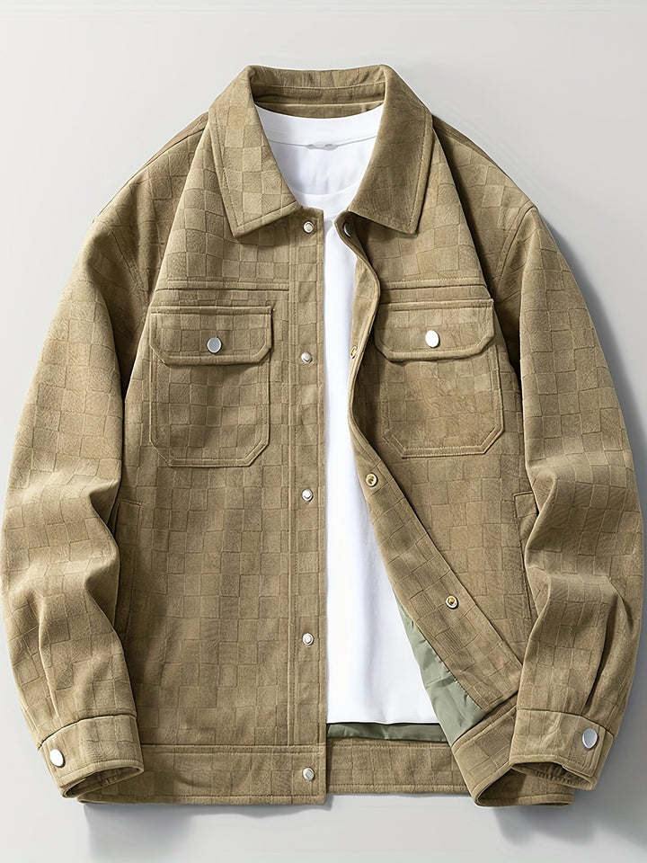 Antwerp Checkered Suede Jacket