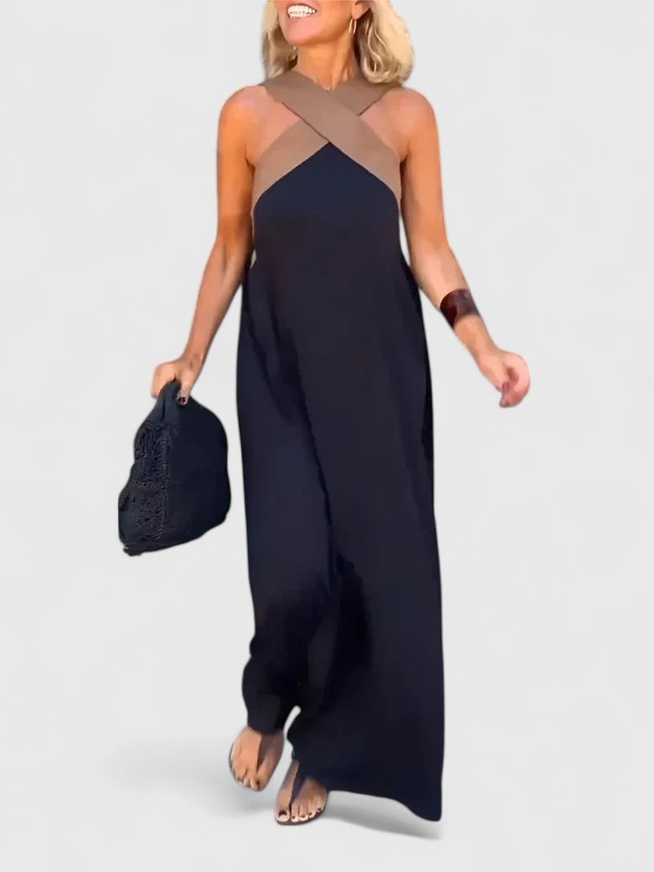 Women's Elegant Crossback Dress - Effortless Summer Style