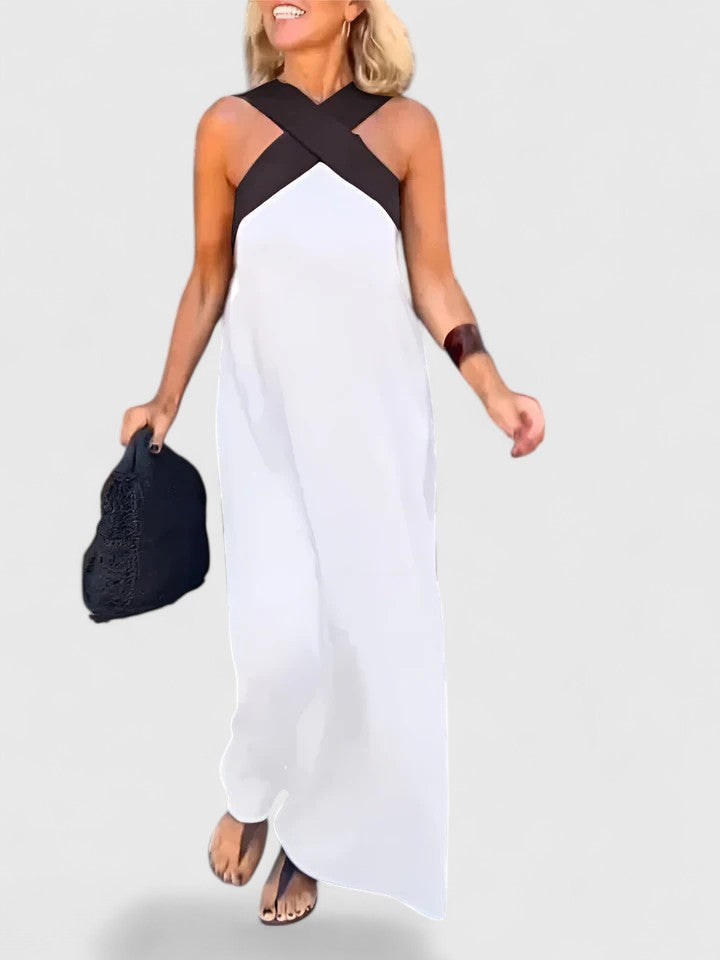 Women's Elegant Crossback Dress - Effortless Summer Style