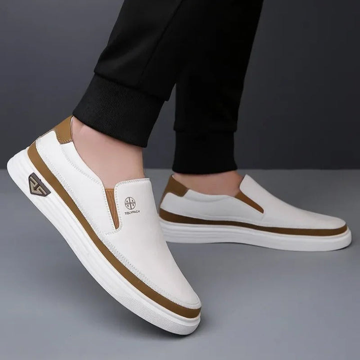 Men's Leather Slip-On Dress Shoes - Effortless Style from Day to Night