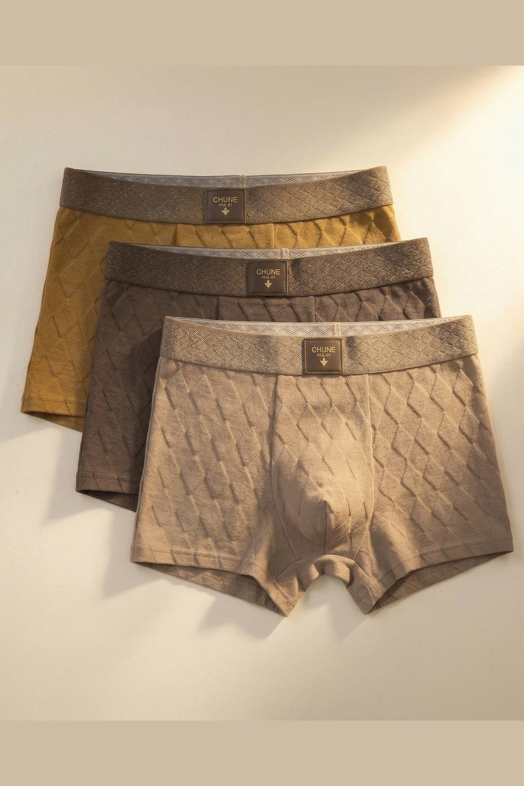 Men's Cotton Boxer Briefs – Breathable 3-Pack Underwear