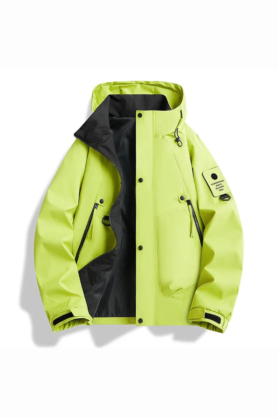 Men's Hooded Shell Jacket – Water-Resistant Lightweight Rain Jacket