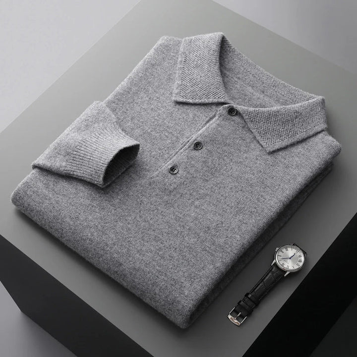 Men's Merino Wool Polo Shirt – Breathable Smart-Casual Top
