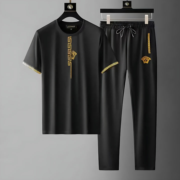 Men's Cotton-Blend Tracksuit Set – Two-Piece Co-ord Loungewear