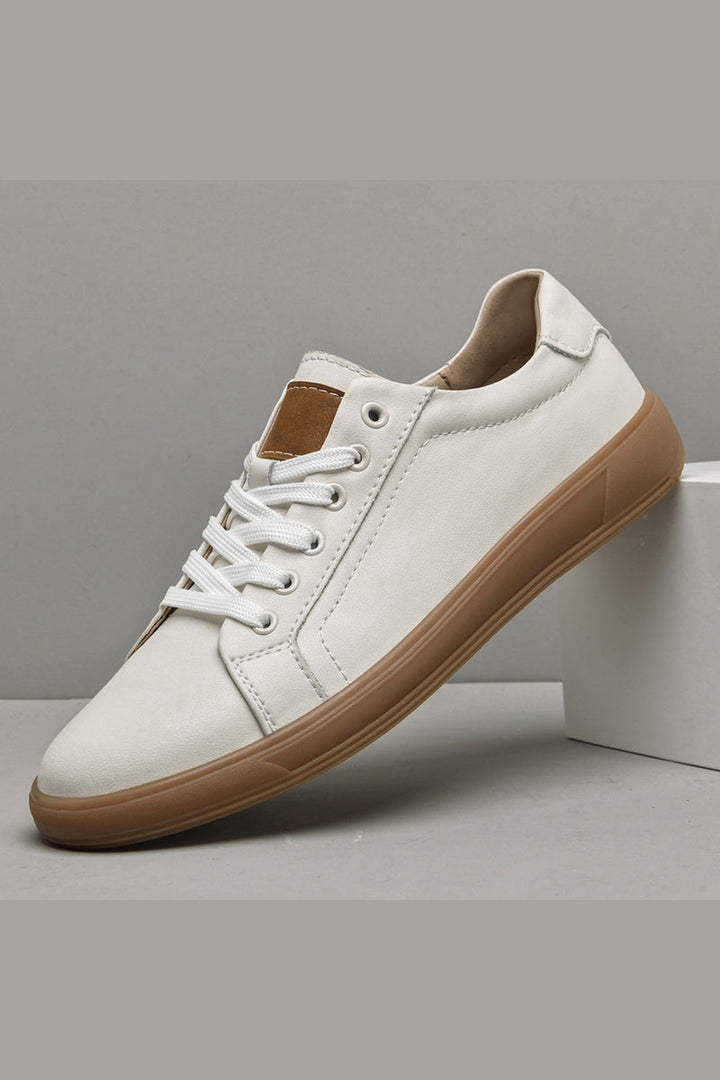Men's Minimalist Leather Trainers – Clean Everyday Style