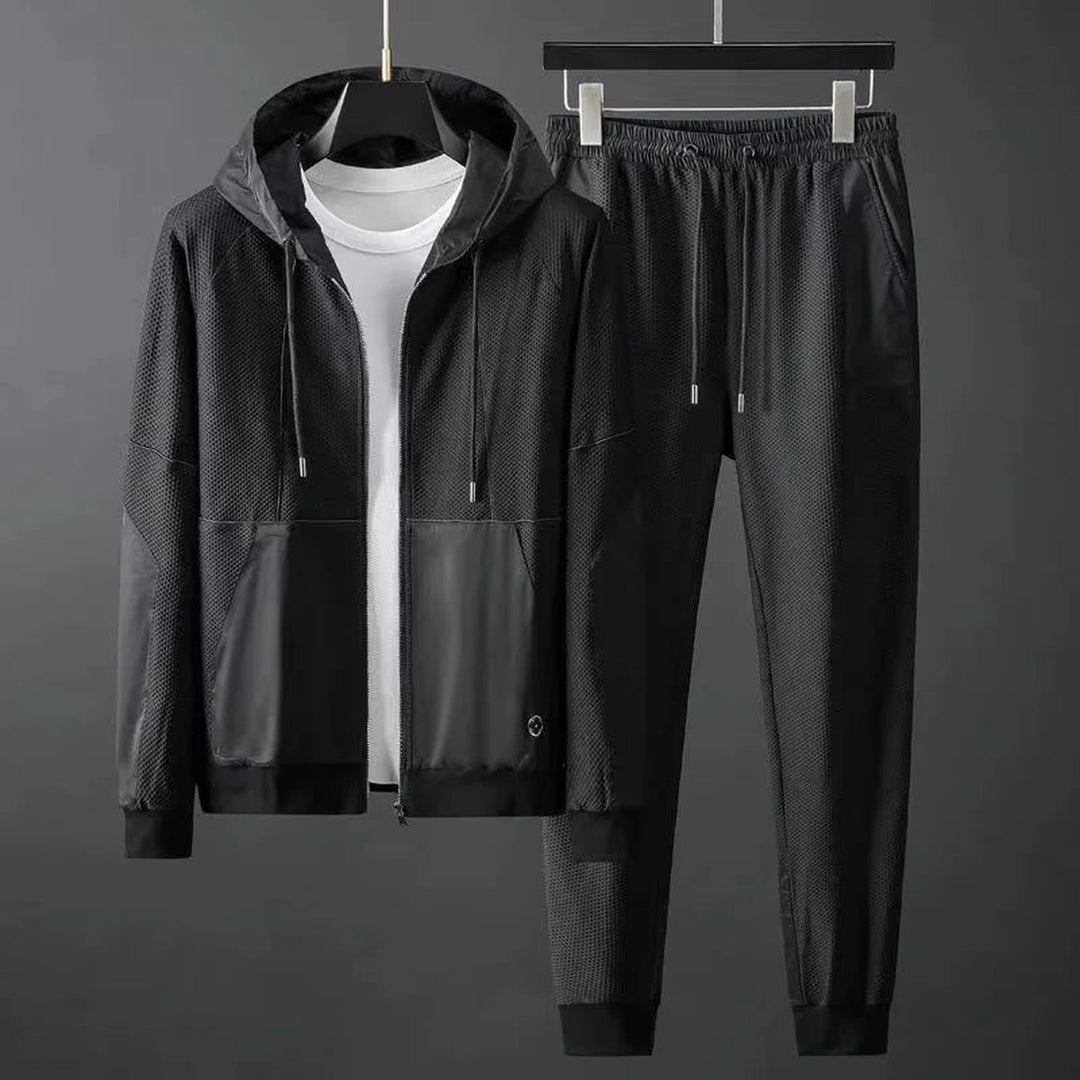 Men's Performance Tracksuit – Breathable Full-Zip Hooded Set