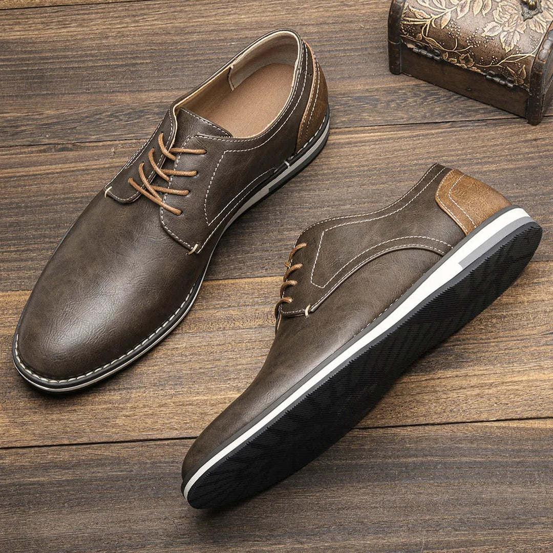 Men's Leather Hybrid Dress Shoes – Cushioned Sole – Office to Weekend