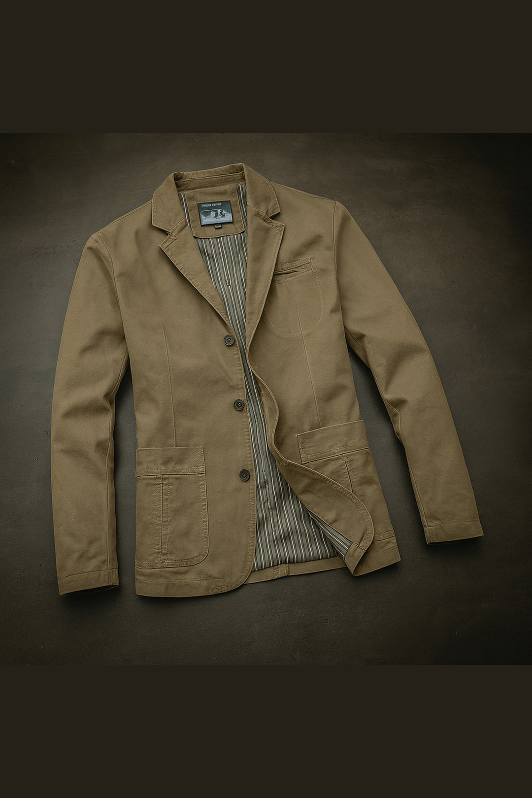 Men's Cotton Twill Blazer – Relaxed Smart-Casual Tailoring