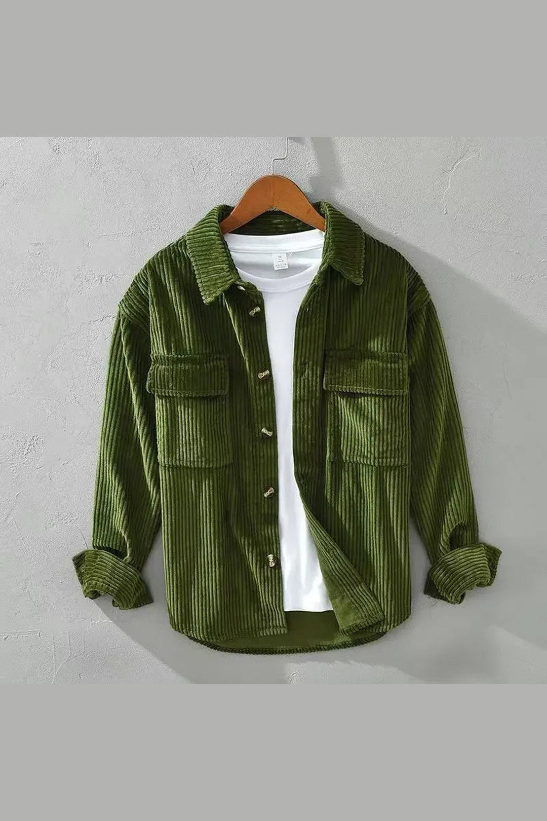 Men's Wide-Wale Corduroy Shirt – Relaxed Layering Overshirt