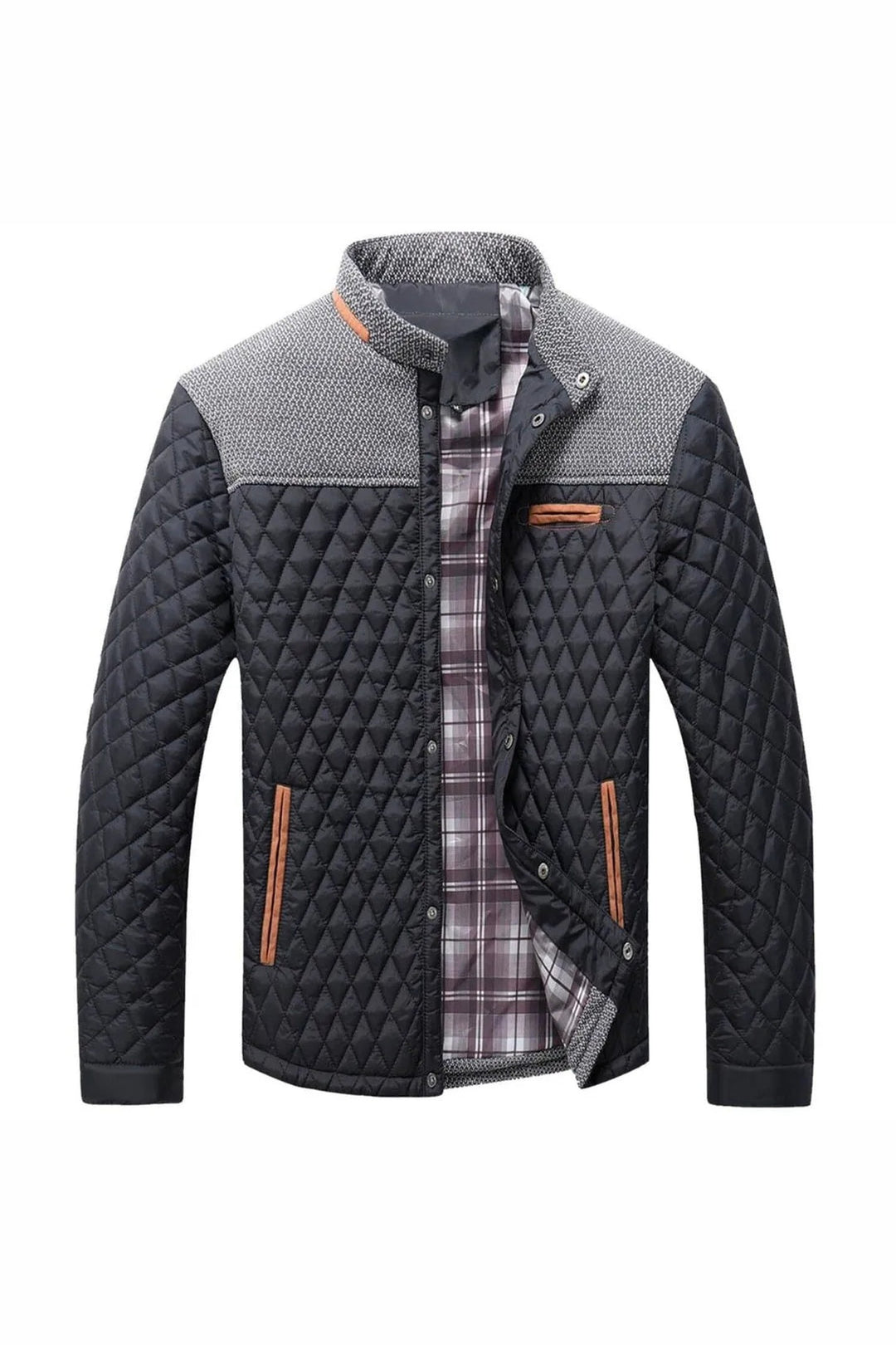 Men's Diamond-Quilted Jacket – Lightweight Insulated Layer