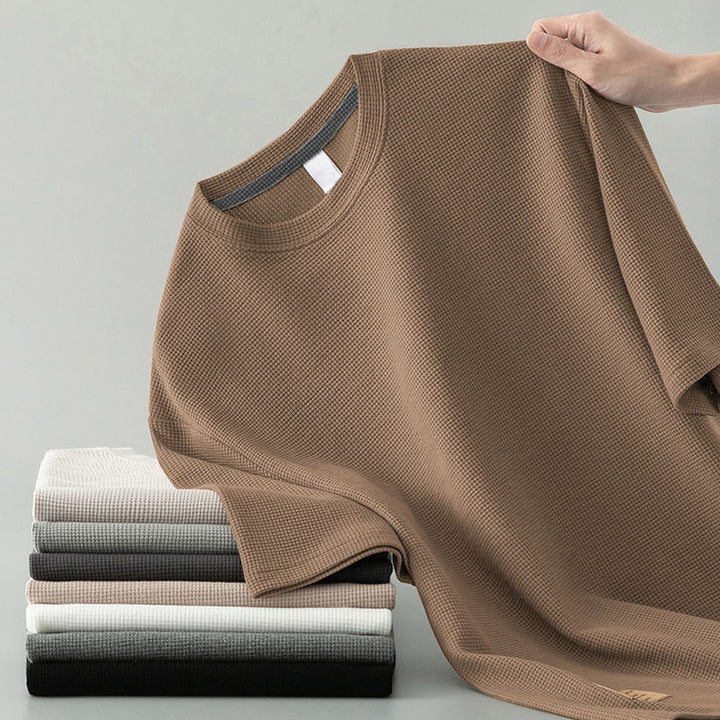 Men's Waffle Knit T-Shirt – Relaxed Fit Everyday Tee