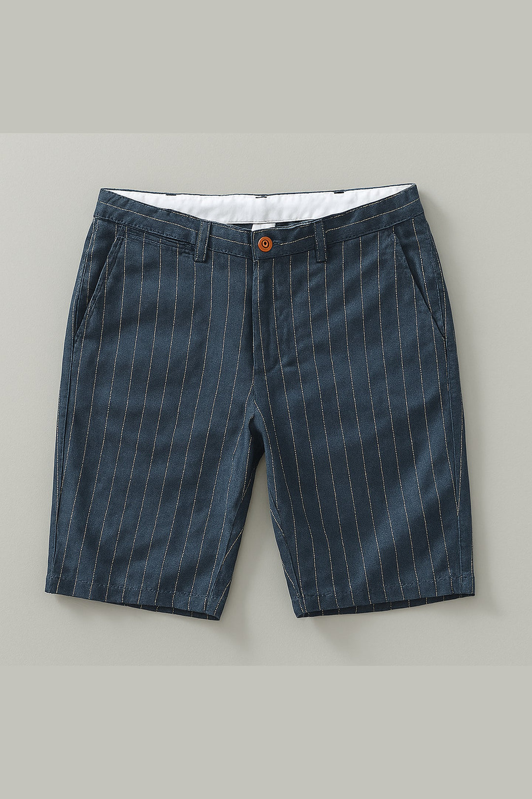 Men's Linen Blend Pinstripe Shorts – Tailored Summer Pair