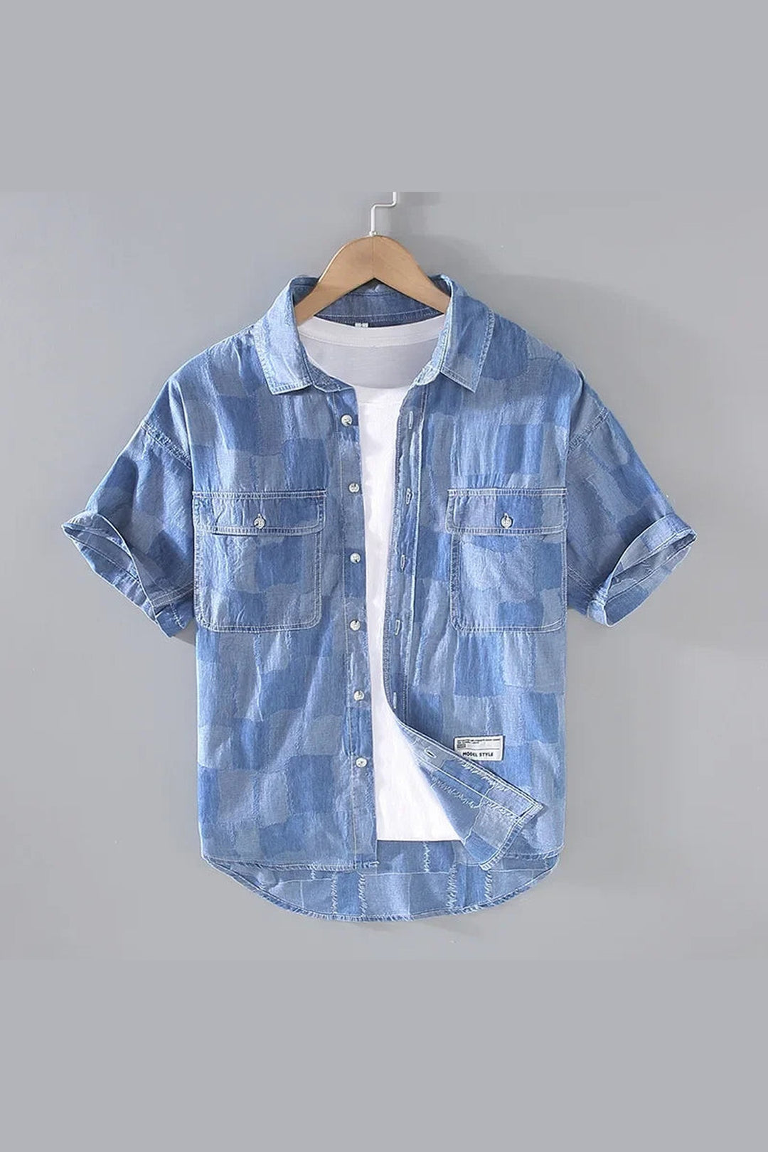 Men's Cotton Blend Check Shirt – Lightweight Relaxed Layer