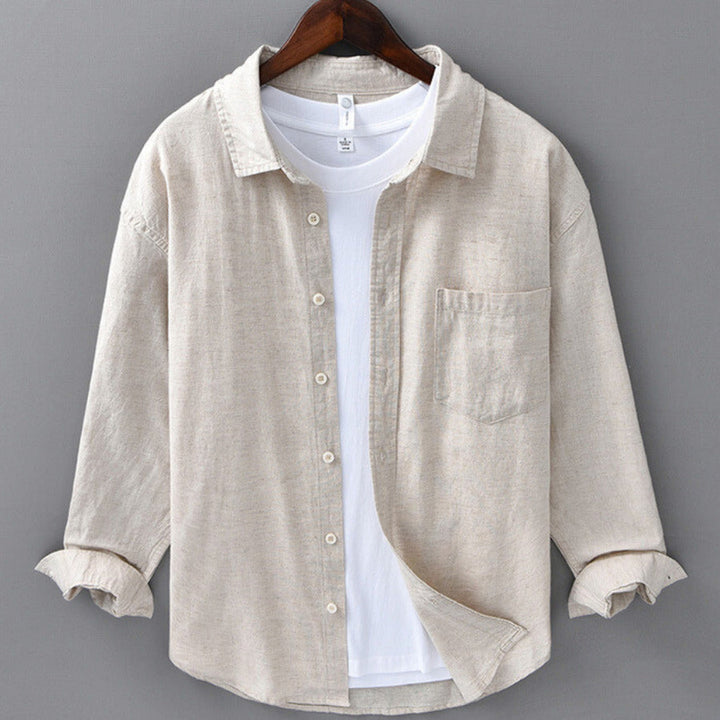 Men's 100% Linen Shirt – Breathable Relaxed Summer Fit