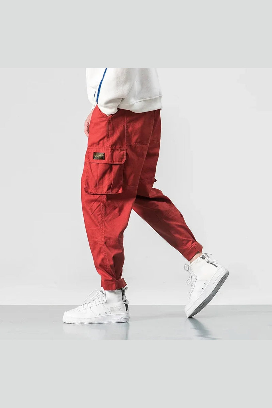Men's Cotton Cargo Trousers – Utility Pockets – Adjustable Cuffs